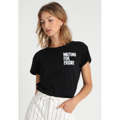Kobiety T_SHIRT_TOP | Mister Tee LADIES WAITING FOR FRIDAY BOX TEE - T-shirt z nadrukiem - black/czarny - PF61301
