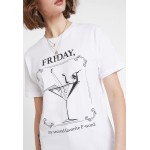 Kobiety T SHIRT TOP | Mister Tee LADIES WORD TEE - T-shirt z nadrukiem - white/biały - FJ28931