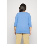 Kobiety T SHIRT TOP | MY TRUE ME TOM TAILOR SLIT DETAIL - T-shirt basic - sicilian blue/niebieski - UN94865