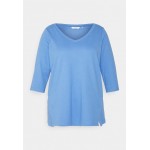 Kobiety T SHIRT TOP | MY TRUE ME TOM TAILOR SLIT DETAIL - T-shirt basic - sicilian blue/niebieski - UN94865