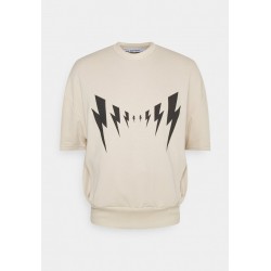 Kobiety T_SHIRT_TOP | Neil Barrett MIRRORED BOLT SHORT SLEEVE UNISEX - T-shirt z nadrukiem - black/white/beżowy - WG95719