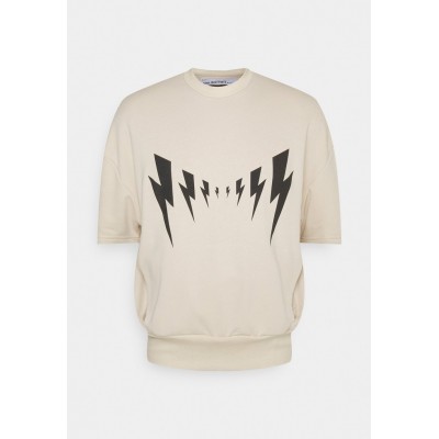 Kobiety T_SHIRT_TOP | Neil Barrett MIRRORED BOLT SHORT SLEEVE UNISEX - T-shirt z nadrukiem - black/white/beżowy - WG95719