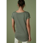Kobiety T SHIRT TOP | Next CAP SLEEVE - T-shirt basic - khaki - DV23845