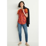 Kobiety T SHIRT TOP | Next SHORT SLEEVE - T-shirt z nadrukiem - orange/pomarańczowy - FY25697