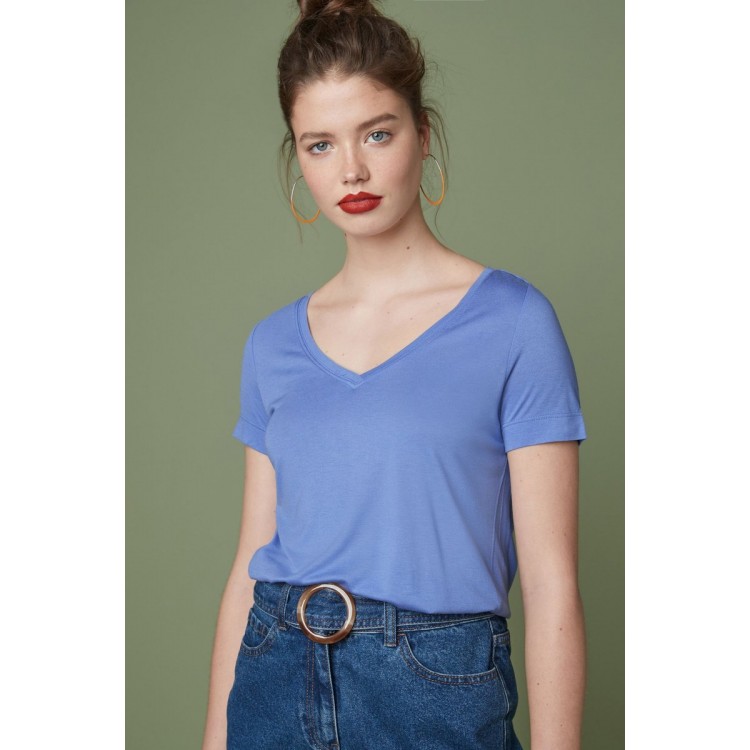Kobiety T SHIRT TOP | Next SLOUCH - T-shirt basic - light blue/jasnoniebieski - CH90396
