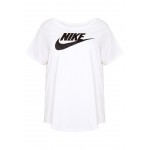 Kobiety T SHIRT TOP | Nike Sportswear FUTURA PLUS - T-shirt z nadrukiem - white/black/biały - PG31207