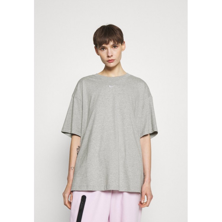 Kobiety T SHIRT TOP | Nike Sportswear T-shirt basic - grey heather/white/szary - SR18538