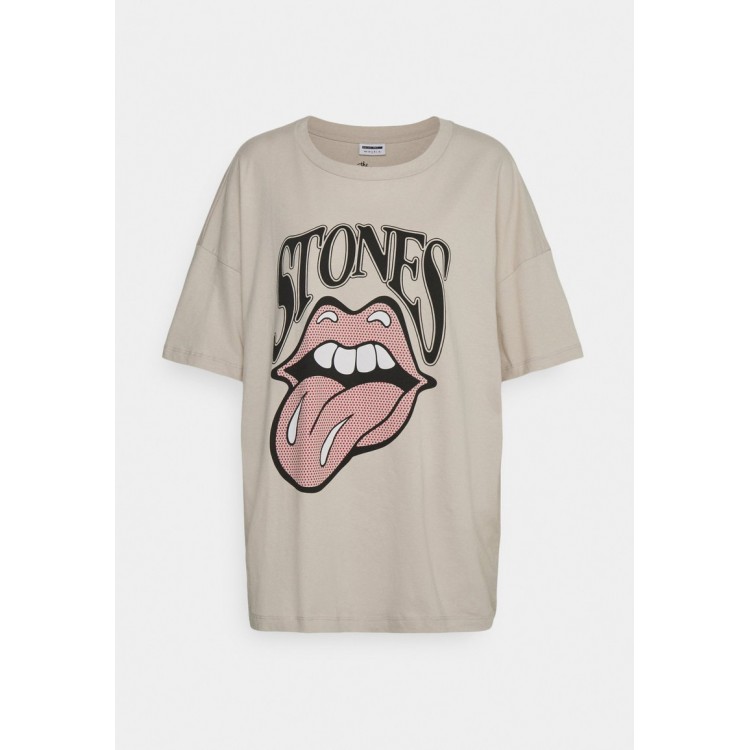 Kobiety T SHIRT TOP | Noisy May NMIDA ROLLING STONE - T-shirt z nadrukiem - chateau gray/szary - UN31044