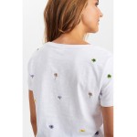 Kobiety T SHIRT TOP | Nümph NUCAROL - T-shirt z nadrukiem - bright white/biały - PL26007