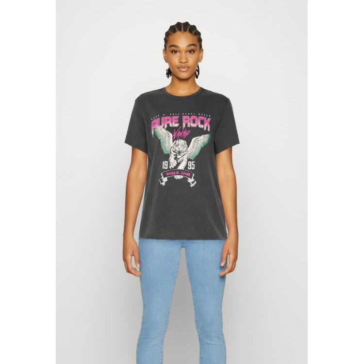 Kobiety T SHIRT TOP | ONLY ONLLUCY REBEL - T-shirt z nadrukiem - black/czarny - UO63759