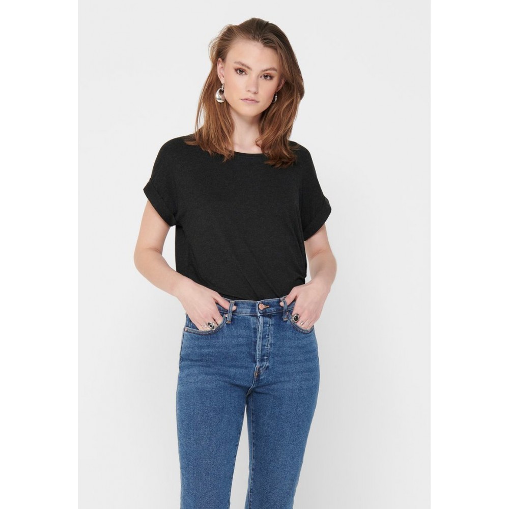 Kobiety T SHIRT TOP | ONLY ONLMOSTER O NECK TOP - T-shirt basic - dark grey melange/ciemnoszary melanż - ED61668