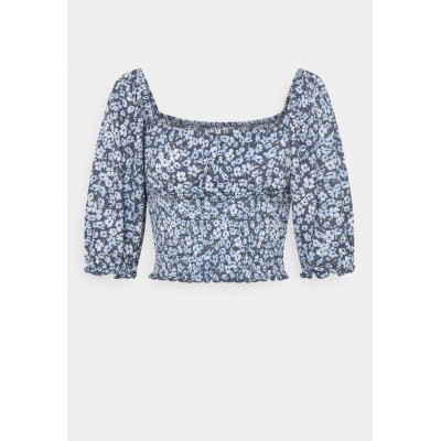 Kobiety T_SHIRT_TOP | ONLY Petite ONLPELLA SMOCK - T-shirt z nadrukiem - vintage indigo/niebieski - JM98519