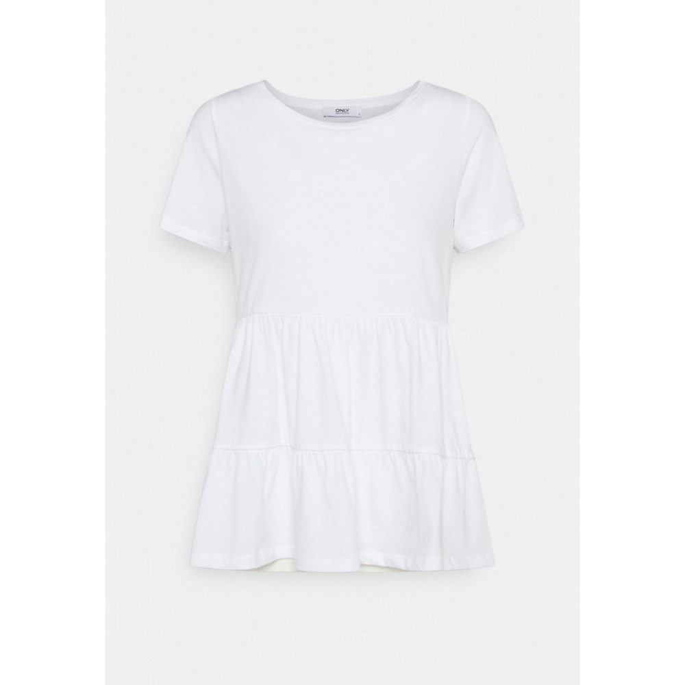 Kobiety T SHIRT TOP | ONLY Tall ONLAYCA PEPLUM - T-shirt basic - white/biały - DN06981