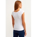Kobiety T SHIRT TOP | OXXO T-shirt basic - white/biały - CU27522