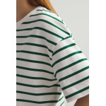 Kobiety T SHIRT TOP | OYSHO STRIPE - T-shirt z nadrukiem - green/zielony - LQ58285