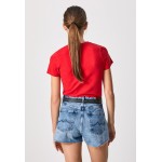 Kobiety T SHIRT TOP | Pepe Jeans BEGO - T-shirt z nadrukiem - red/czerwony - NA88591