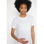 Kobiety T SHIRT TOP | Pieces Maternity PCMKIFUNE TEE - T-shirt basic - bright white/biały - NB35576