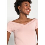 Kobiety T SHIRT TOP | Pieces PCMALIVA V-NECK - T-shirt basic - misty rose/różowy - NI52746