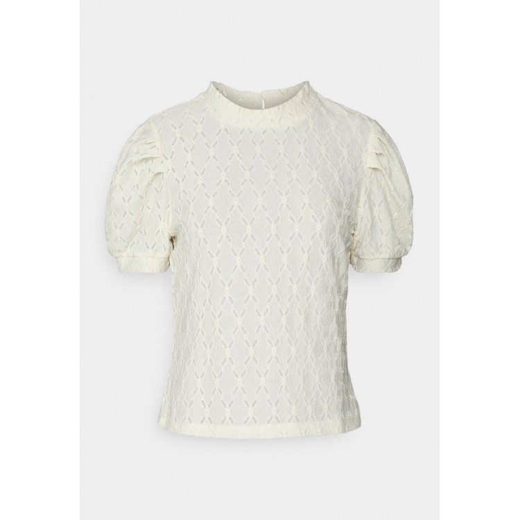 Kobiety T SHIRT TOP | Pieces Petite PCCHRISTY NEW - T-shirt z nadrukiem - birch/mleczny - FJ91377