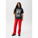 Kobiety T SHIRT TOP | PULL&BEAR FLOYD - T-shirt z nadrukiem - mottled dark grey/ciemnoszary melanż - SL87755