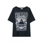 Kobiety T SHIRT TOP | PULL&BEAR FLOYD - T-shirt z nadrukiem - mottled dark grey/ciemnoszary melanż - SL87755