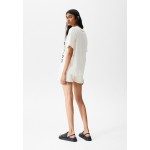 Kobiety T SHIRT TOP | PULL&BEAR SHORT SLEEVE - T-shirt z nadrukiem - mottled beige/beżowy melanż - CY12110
