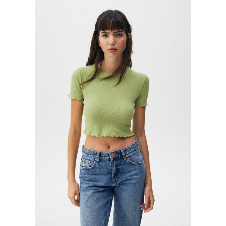 Kobiety T SHIRT TOP | PULL&BEAR T-shirt basic - green/zielony - DN61052