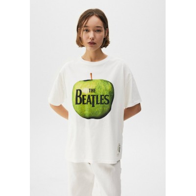 Kobiety T_SHIRT_TOP | PULL&BEAR THE BEATLES APPLE  - T-shirt z nadrukiem - white/biały - NL76870