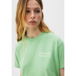 Kobiety T SHIRT TOP | PULL&BEAR TIMELESS FUTURE GRAPHIC - T-shirt basic - green/zielony - HS67302