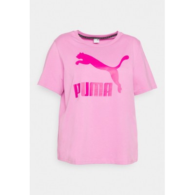 Kobiety T_SHIRT_TOP | Puma CLASSICS LOGO TEE PLUS - T-shirt z nadrukiem - opera mauve/mauve - XJ28402