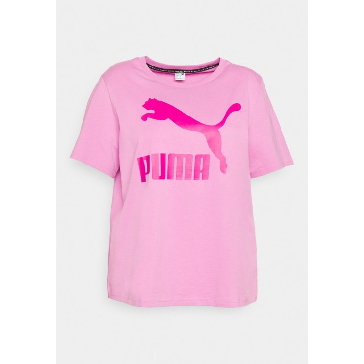 Kobiety T SHIRT TOP | Puma CLASSICS LOGO TEE PLUS - T-shirt z nadrukiem - opera mauve/mauve - XJ28402