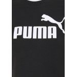 Kobiety T SHIRT TOP | Puma SLIM LOGO TEE - T-shirt z nadrukiem - black/czarny - CL28073