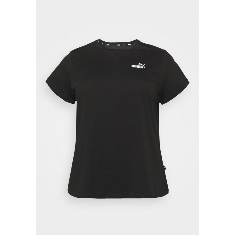 Kobiety T SHIRT TOP | Puma SMALL LOGO TEE PLUS - T-shirt basic - black/czarny - YM58899