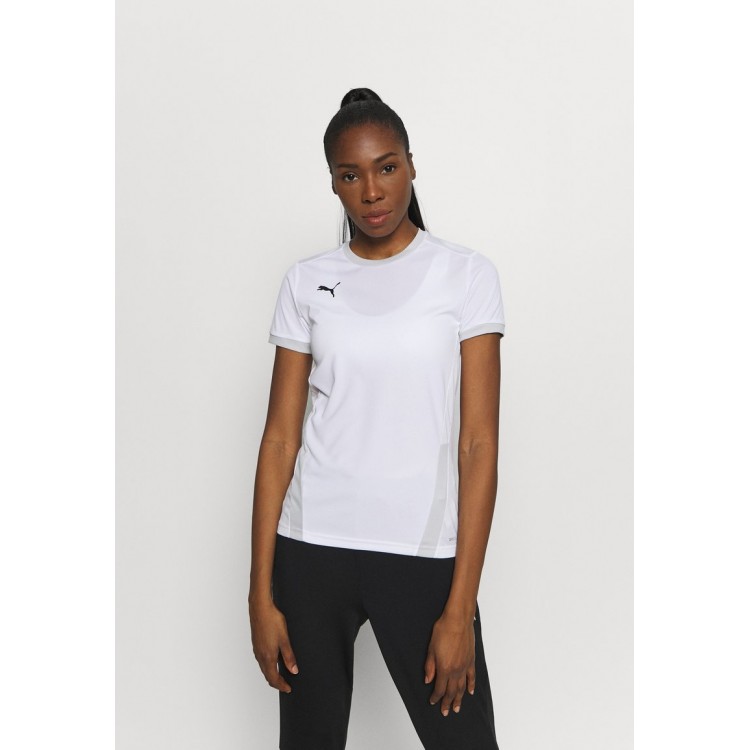 Kobiety T SHIRT TOP | Puma TEAM GOAL - Koszulka sportowa - white/gray violet/biały - QD01036