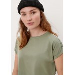 Kobiety T SHIRT TOP | QS by s.Oliver LOOSE FIT - T-shirt basic - khaki oliv/ciemnozielony - TN59207