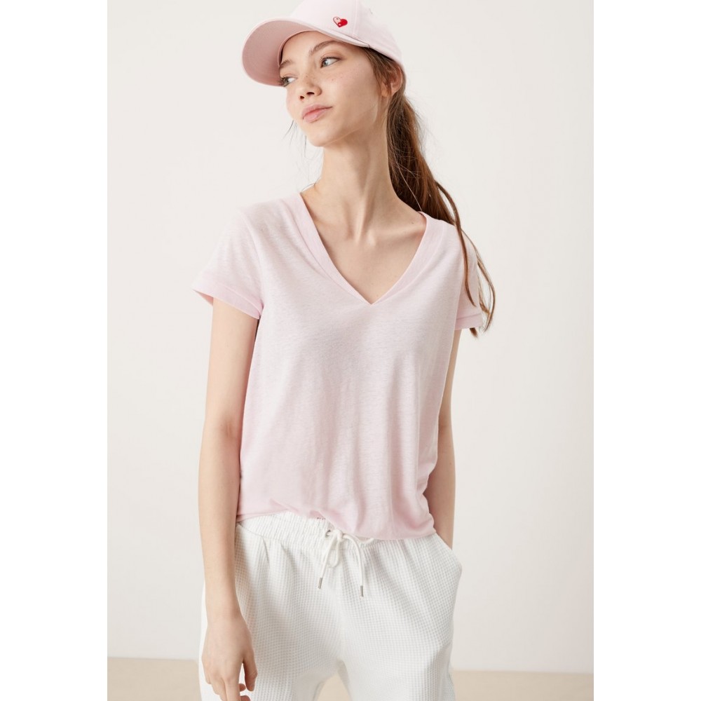 Kobiety T SHIRT TOP | QS by s.Oliver T-shirt basic - light pink/jasnoróżowy - UV53535