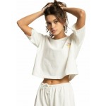 Kobiety T SHIRT TOP | Quiksilver WAVE VIBES MANCHES COURTES POUR EQWK - T-shirt z nadrukiem - white/biały - BW23517
