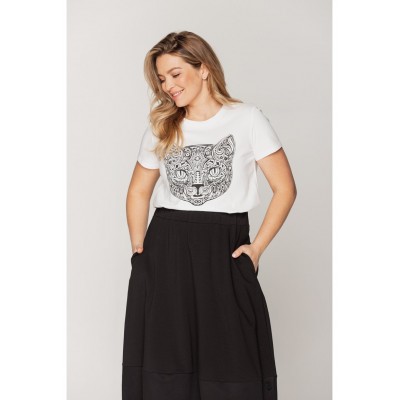 Kobiety T_SHIRT_TOP | RABARBAR T-shirt z nadrukiem - biały - SA97935