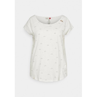Kobiety T_SHIRT_TOP | Ragwear Plus ROSANNA PLUS - T-shirt z nadrukiem - white/biały - RI96686