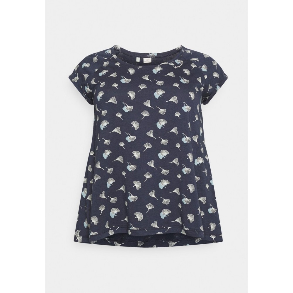 Kobiety T SHIRT TOP | Ragwear Plus ZILDA ORGANIC PLUS - T-shirt z nadrukiem - navy/granatowy - PX83208