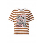 Kobiety T SHIRT TOP | Rich & Royal T-shirt z nadrukiem - croissant/brązowy - FZ99717