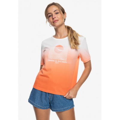 Kobiety T_SHIRT_TOP | Roxy T-shirt z nadrukiem - fusion coral/łososiowy - TV59563