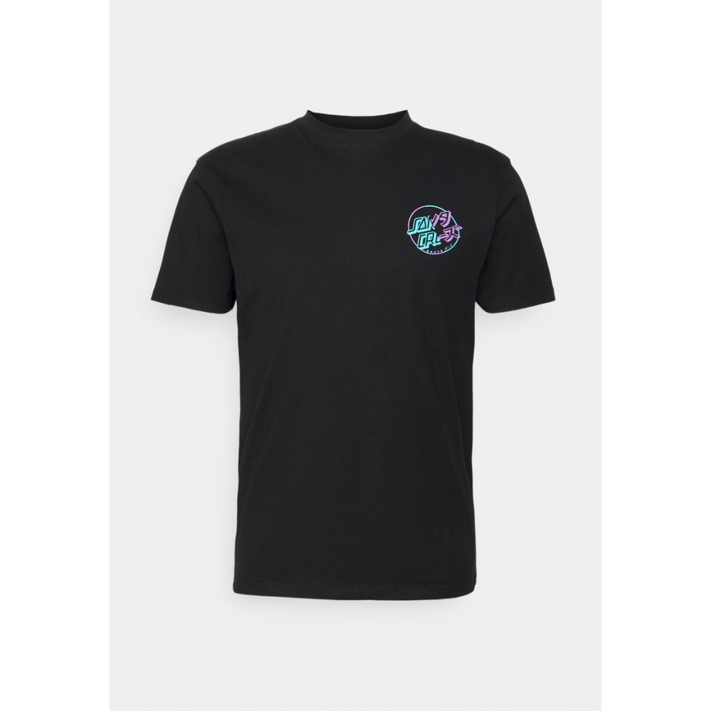Kobiety T SHIRT TOP | Santa Cruz UNISEX DIVIDE DOT T-SHIRT - T-shirt z nadrukiem - black/czarny - LR82658