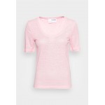 Kobiety T SHIRT TOP | Selected Femme SLFLINDA U NECK TEE - T-shirt basic - lilac sachet/różowy - IX04215