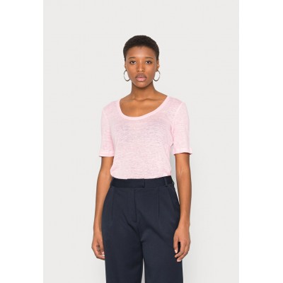 Kobiety T_SHIRT_TOP | Selected Femme SLFLINDA U NECK TEE  - T-shirt basic - lilac sachet/różowy - IX04215
