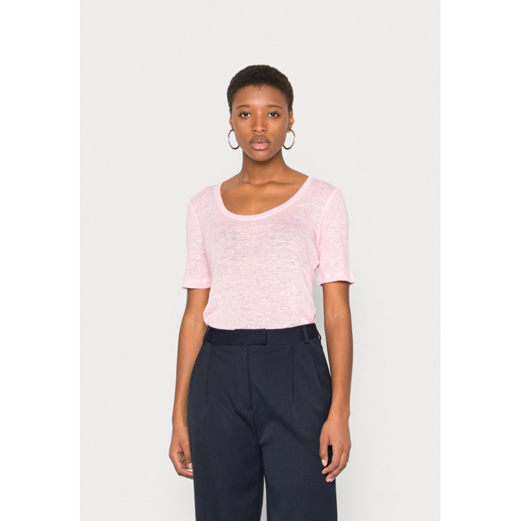 Kobiety T SHIRT TOP | Selected Femme SLFLINDA U NECK TEE - T-shirt basic - lilac sachet/różowy - IX04215