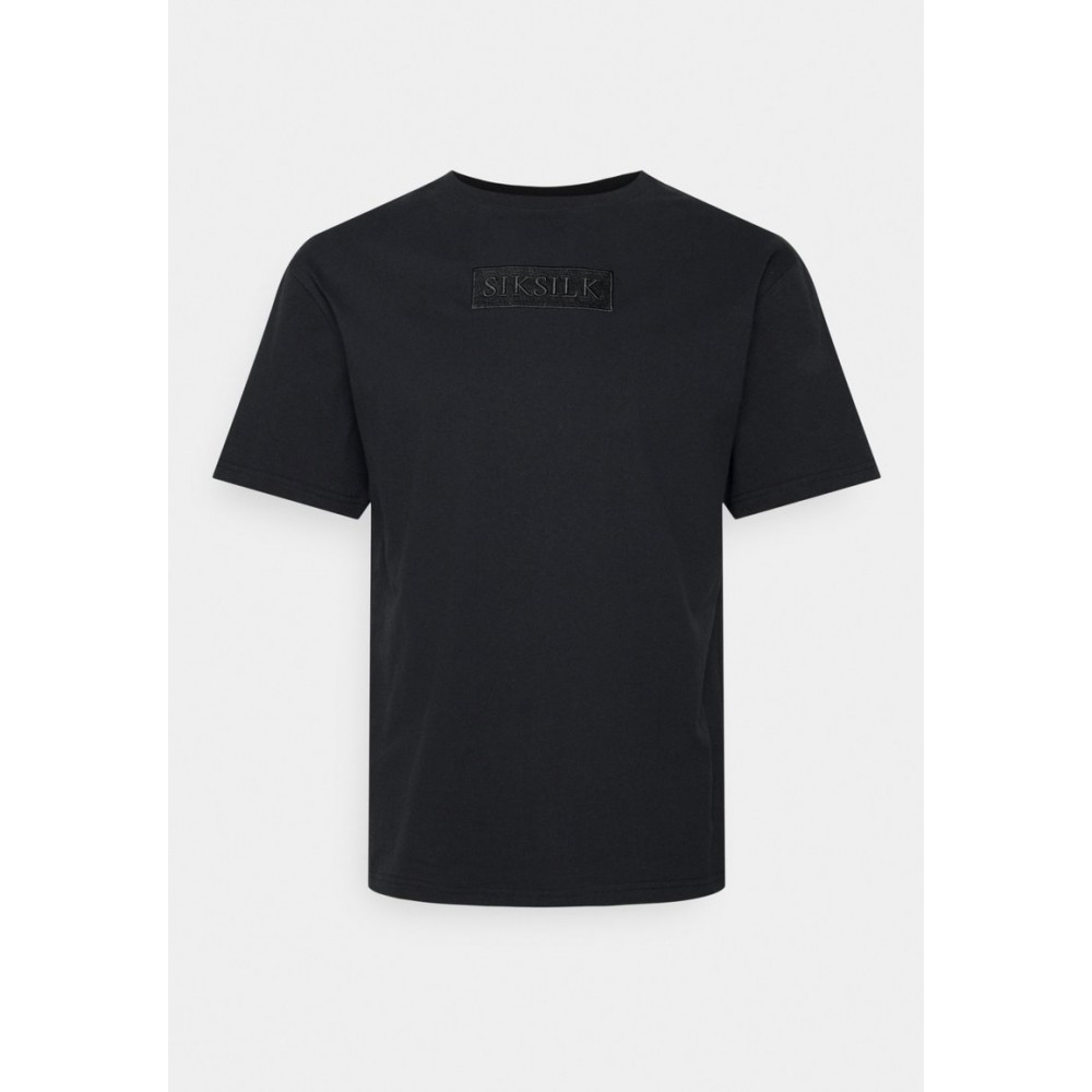 Kobiety T SHIRT TOP | SIKSILK ESSENTIAL TEE UNISEX - T-shirt z nadrukiem - black/czarny - KM27534
