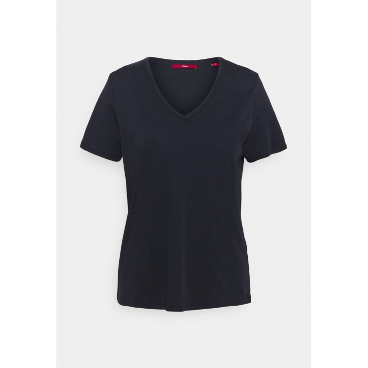 Kobiety T SHIRT TOP | s.Oliver KURZARM - T-shirt basic - navy/granatowy - XQ10051