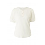 Kobiety T SHIRT TOP | s.Oliver MIT PUFFÄRMELN - T-shirt z nadrukiem - off white/mleczny - LN73705
