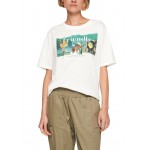 Kobiety T SHIRT TOP | s.Oliver MIT STATEMENT-PRINT - T-shirt z nadrukiem - offwhite/mleczny - SS93339
